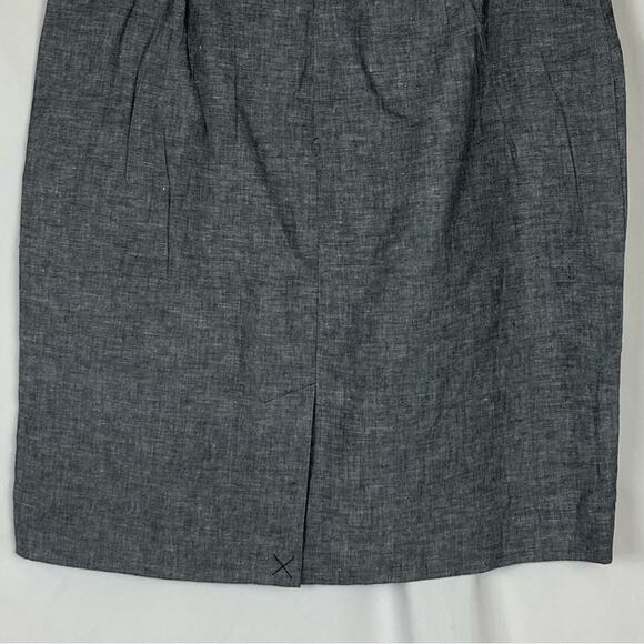 Banana Republic Black White Linen Blend Academia Office Skirt NWT Size 14 - Picture 6 of 13